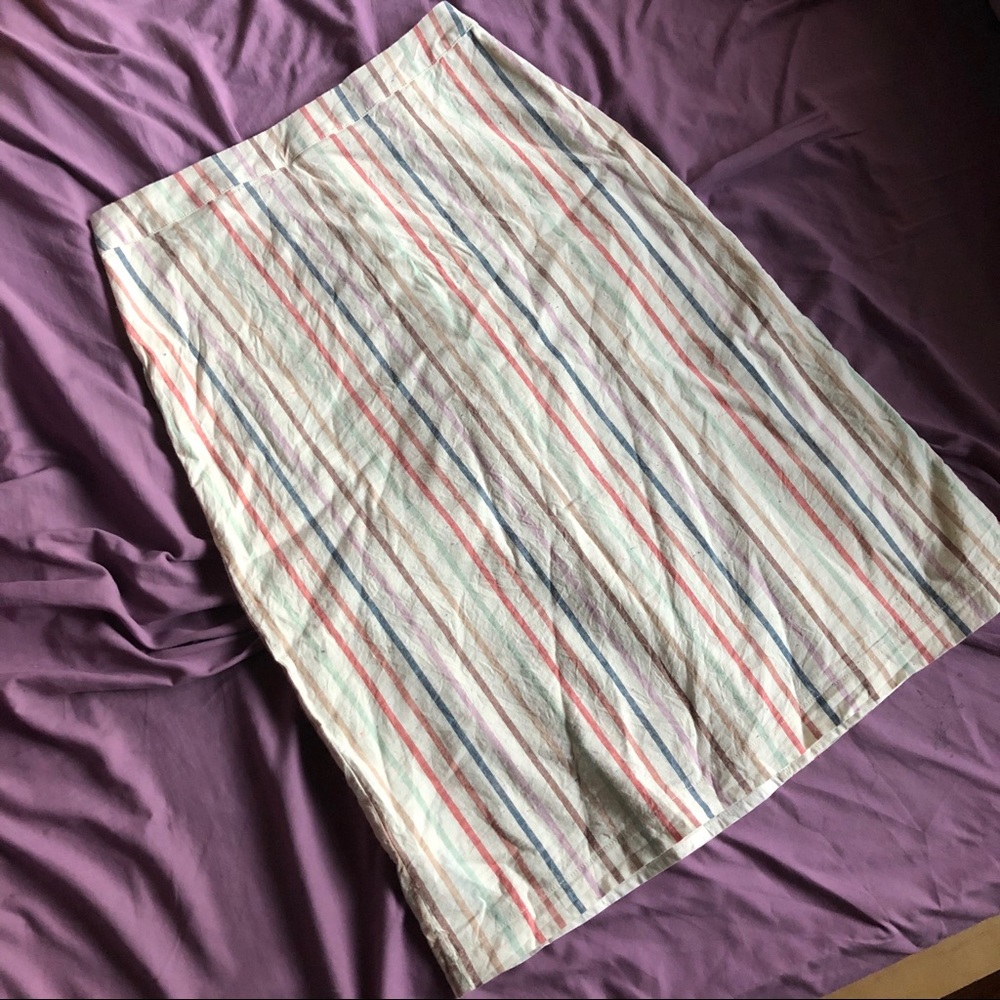 Madewell Striped Pencil Skirt